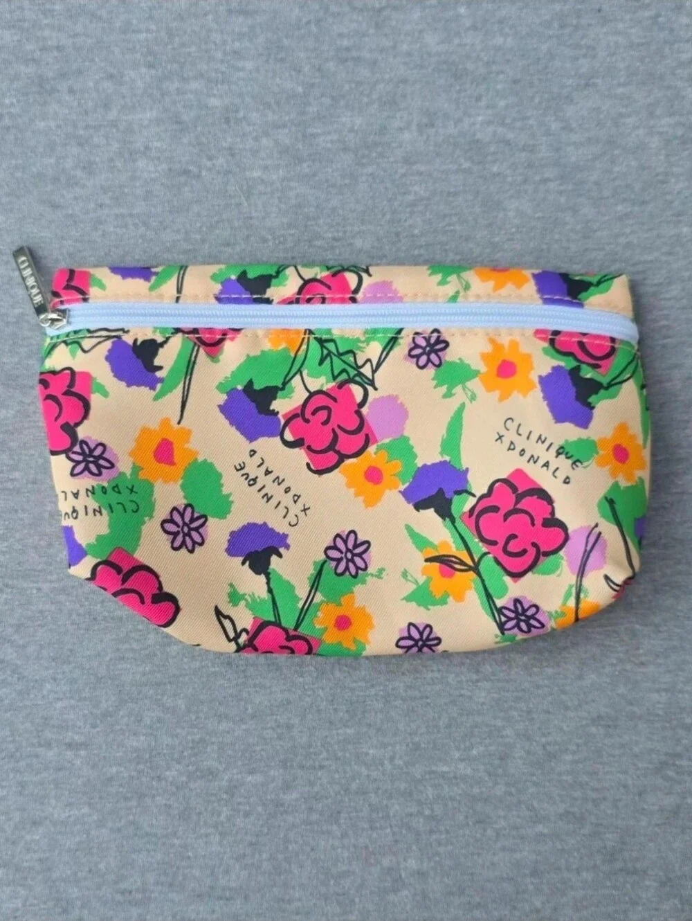 Donald Robertson x Clinique Makeup Pouch Bag Cosmetic Organizer Toiletry Bag